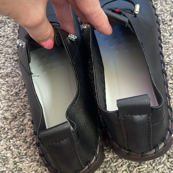 NWT shoes soft sole black stretchy laces bling tip size 42 (mens 9 or womens 10) - Picture 15 of 17